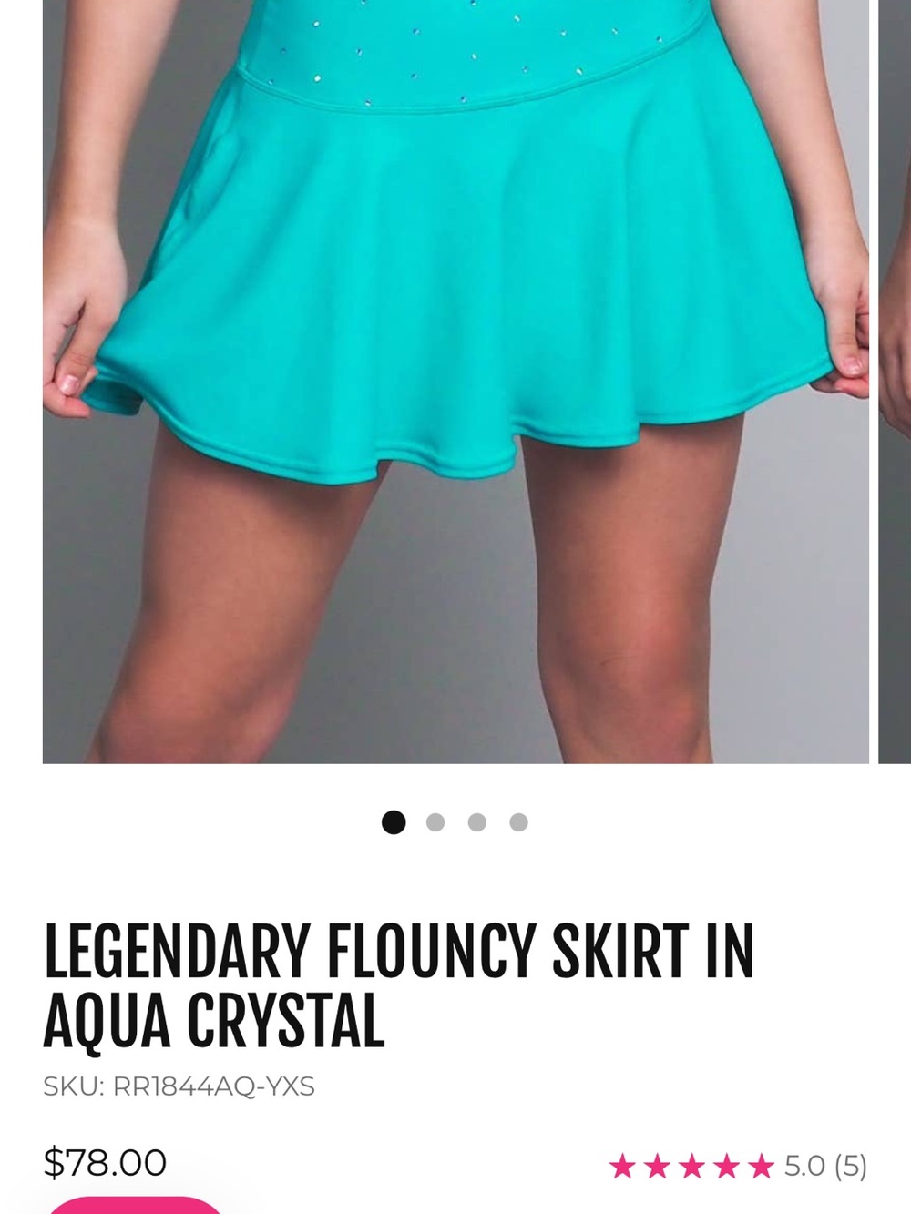 Rebel athletic flouncy skirt. Flirty Circle Skirt in Aqua Crystal